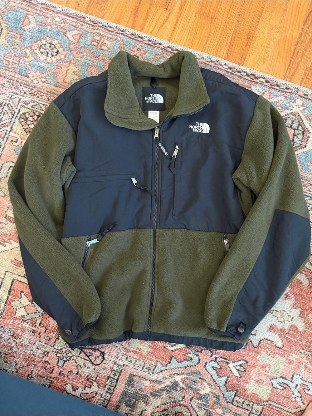 The North Face Retro Denali Olive Green and Black Men's Fleece Jacket